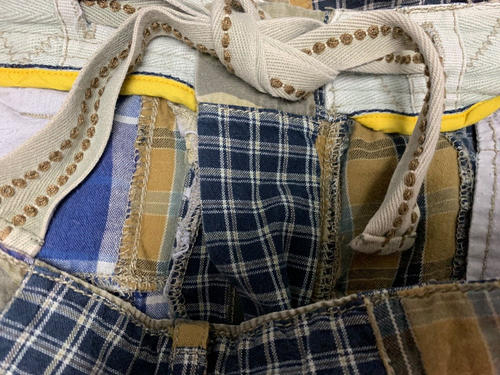 Nautica shorts size 32 multicolor Plaid Madras Camouflage patchwork 13" inseam - Picture 2 of 7