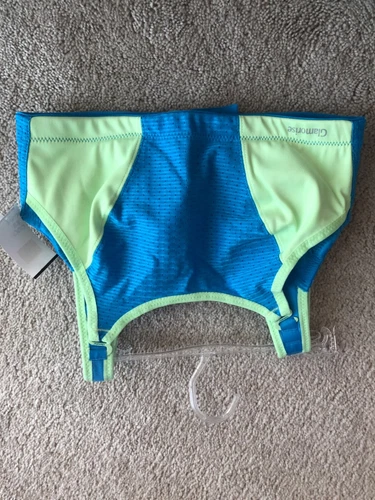 USA Brand GLAMORISE New #1166 SPORT Bra Blue-Green 32B (2-Layers!) High-Impact