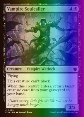 MTG Magic the Gathering Vampire Soulcaller (75/789) Foundations LP FOIL