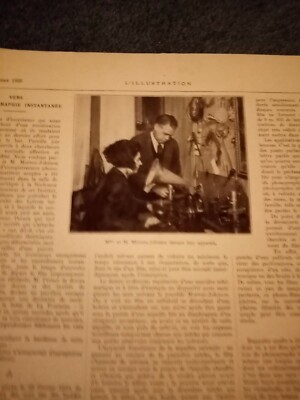 El7 Ephemera französisches Bild 1926 Mr Mrs Morton Johnson Phonographie 