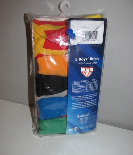 Boys 5 PACK DC Super Hero 100% Cotton Briefs (Size 4) BRAND NEW IN PACKAGE - Picture 3 of 3