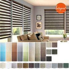 Window Blinds 100% Blackout Roller  Anti Uv Sheer Shades Zebra Shade Custom Made