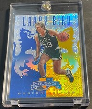 2012 LARRY BIRD #75 PANINI CRUSADE BLUE & GOLD PRIZM REFRACTOR SHARP  (273)