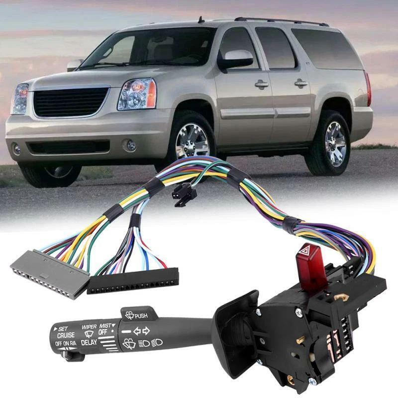 Cruise Control Windshield Wiper Turn Signal Switch Compatible with Chevy Tahoe GMC 26100985