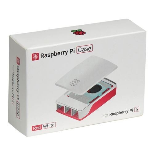 Étui Raspberry Pi pour Raspberry Pi 5 rouge et blanc. - Photo 1/2