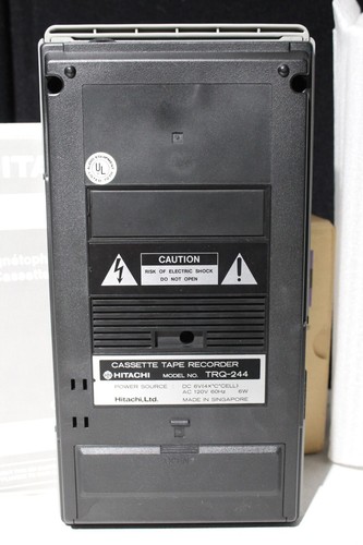 Vintage Hitachi TRQ-244 Cassette Tape Recorder Player w/ Condenser Microphone - 第 3/4 張圖片