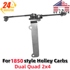 For 1850 Style Dual Quad 2x4 Progressive Linkage Kit Throttle Rod Holley Carbs