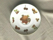 6" Saucer, ROYAL HANOVER, FRUIT & NUT Pattern, Bavaria, Germany
