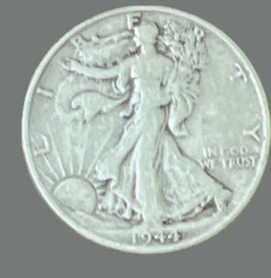 1944-S 50C Walking Liberty Half Dollar Actual Coin