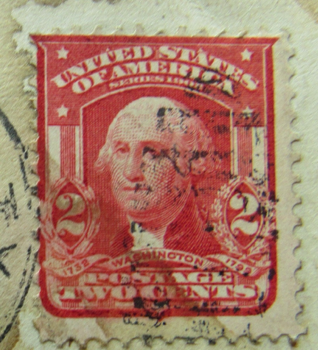 George Washington 2 cent Red Stamp w/Envelop c 1905 | eBay