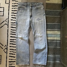 Vintage Levi  s 517 Distressed Patched Made In The USA Size 34x31