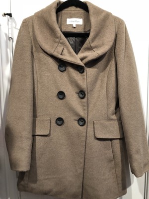 tan peacoat womens