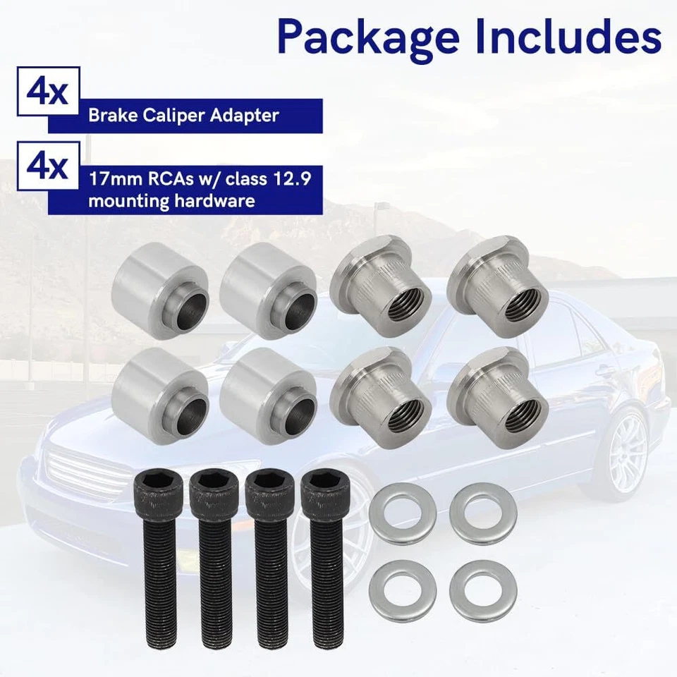 ADAPTADOR OFFSET PINZA FRENO LEXUS IS300 PARA LS400/SUPRA BIG BRAKE 17MM RCA Foto 2 de 4