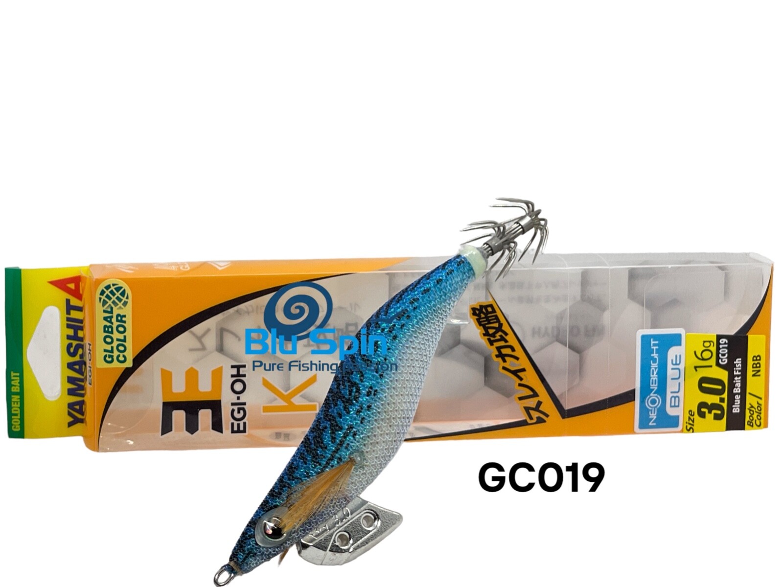 New Yamashita Egi Oh K Neon Bright Global Color 3.0 - 16g Color: GC019 BLUE BAIT