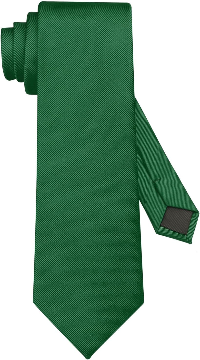 Black Solid Color Formal Necktie for Men 3.15 Inch Wide