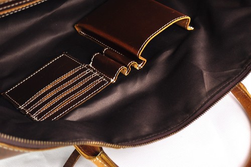 Grand � E Sac en Cuir de Voyage Vintage 52cm x 30cm - Véritable - Gep � Ck - Bild 7 von 11