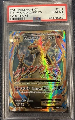 Pokemon XY #101 F.A. / M Charizard EX Evolutions 2016 Gem MT PSA 10