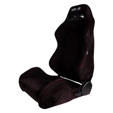 Nrg Innovations Type-r Series Sport Seats Suede Black W Red Stitch
