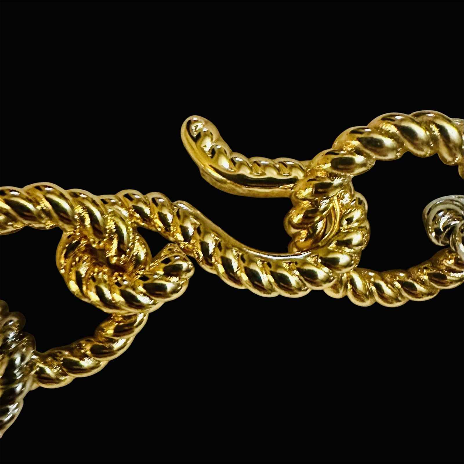 New TORY BURCH Mixed-Metal Chunky Rope Chain Link Logo Necklace w/ Dustbag thumbnail 11