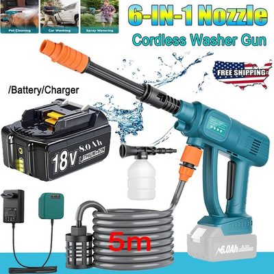 #ad Cordless High Pressure Washer Jet Water Cleaner Gun 18v Battery For Makita 18V $16.99