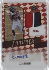 2021 Panini Legacy Futures Ruby 13/100 Elijah Moore #FP-EM Patch Auto 13st