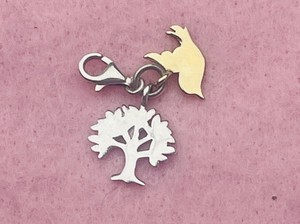 Authentic Thomas Sabo Silver Tree Of Life & Gold (Plated) Dove Charm