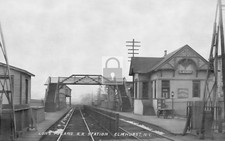 Railroad Train Station Depot Elmhurst New York NY - Reprint