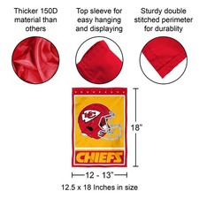 Bandiera Wincraft Kansas City Chiefs NFL - Doppia Faccia 71x102 Cm Per Esterno