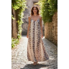 Entro Snakeskin Print Spaghetti Strap Maxi Dress Size XL