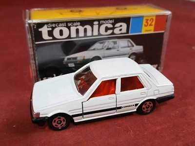 tomica vintage 日本製 8台セット Tomica Pocket Car 1980's Toyota Corolla Sedan White W/black Box
