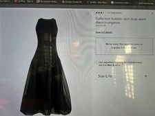 J Crew Collection Bubble-Skirt Drop-Waist Dress Organza Size 8