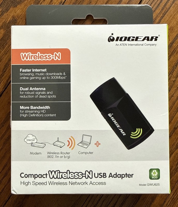 Compact Wireless-N USB Adapter High Speed Wireless Network Access GWU625