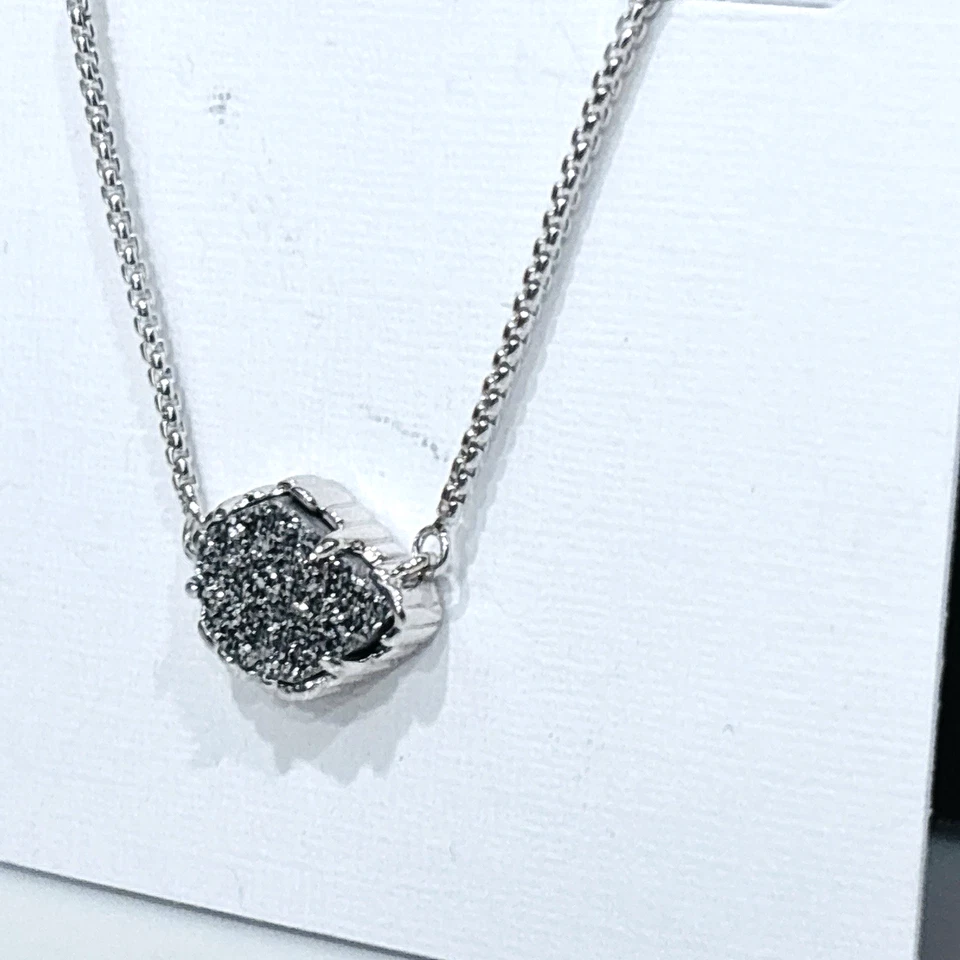 Collar Kendra Scott Tess Drusy Tono Plata NUEVO Foto 3 de 4