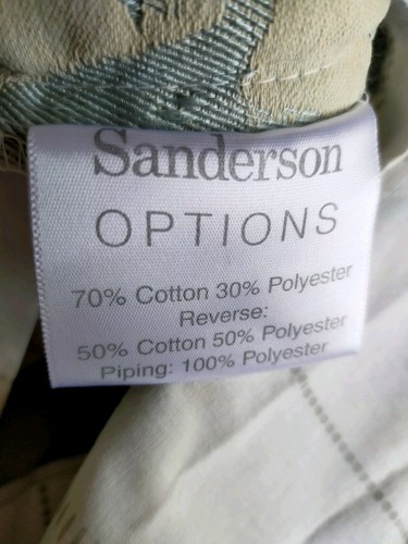 SANDERSON OPTIONS DOUBLE DUVET COVER + 1 PILLOWCASE DUCK EGG JACQUARD - Picture 6 of 9