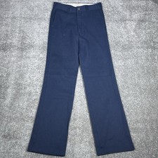 VTG Sears Perma Prest Pants Men  s 29x31 Blue Straight Workwear Style Works Teens