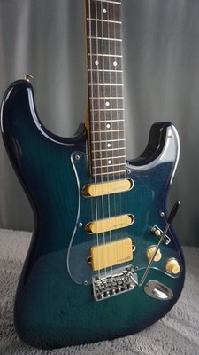 Fernandes  The Function  ST-45C MIJ Electric Guitar Blue Burst Flame w Hard Case