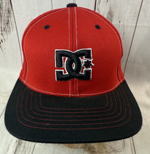 DC Shoes Red Black FlexFit Fitted Hat S/M Men...