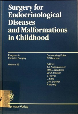 Surgery for endocrinological diseases and malformations in childhood. Progress i