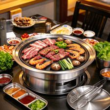 Multifunctional Charcoal Barbecue Grill Household Korean BBQ Grill Port
