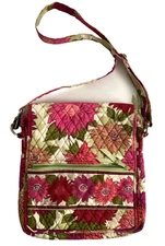 Vera Bradley Hello Dahlia Mini Hipster Crossbody Shoulder Bag