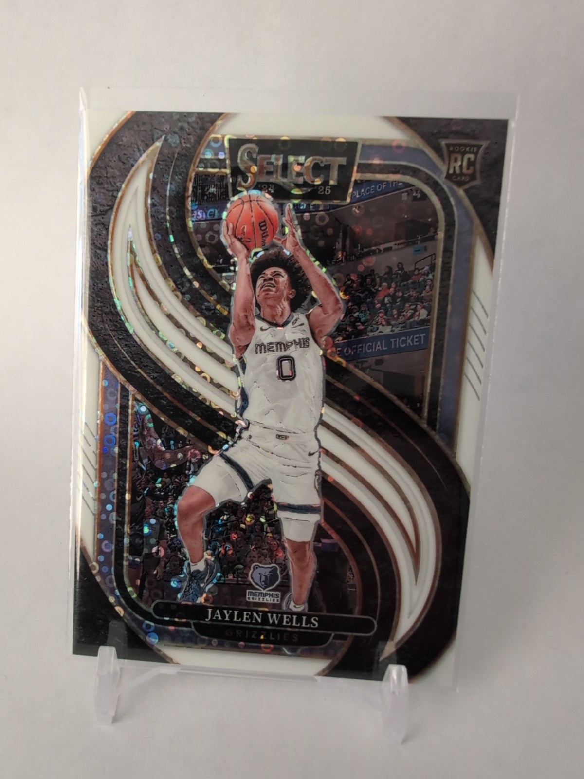 2024-25 Panini Select - Premier Level Jaylen Wells #188 White Disco Prizm 17/75