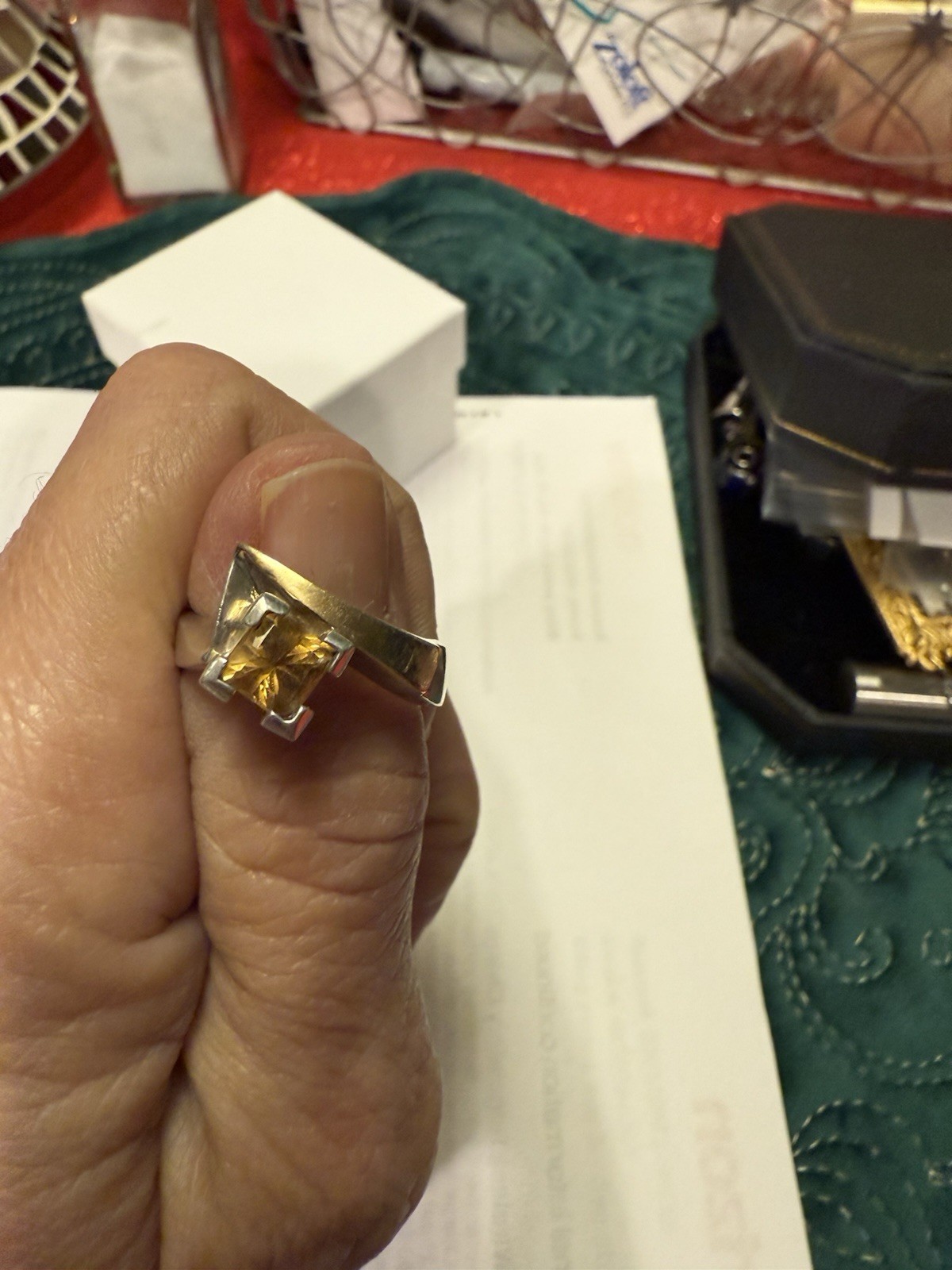 Artisan Solid Sterling Ring With Gold Accent And … - image 4