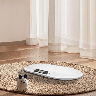 LCD Display Plastic Baby Scale 20kg Weight Capacity 21.65 x 12.59 x 1.06 Inch