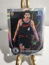 Topps 2025 Bowman Chrome Kobe Sanders Rookie Clippers Serial #307/399