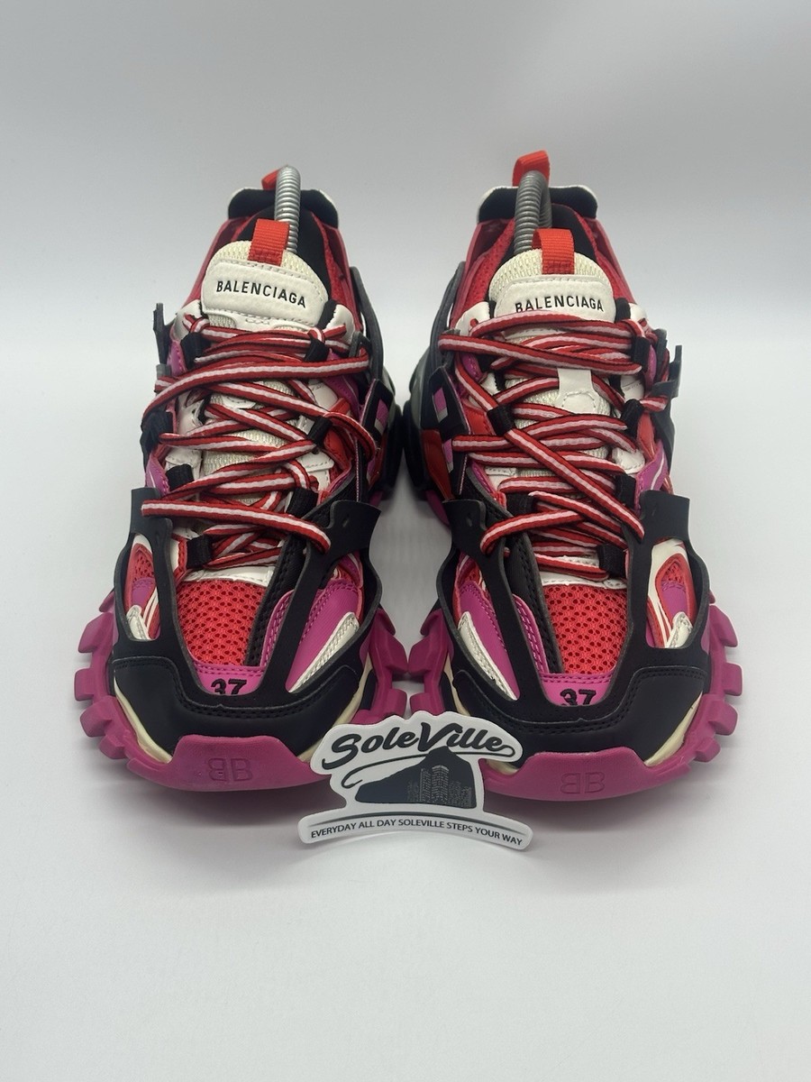 Balenciaga Track Sneakers 37 ブラック/レッド Balenciaga Track 2 Sneakers In Black Red Grey Polyurethane Women