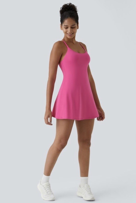 Halara SoftlyZero™ Plush Backless Active Dress Easy Peezy Edition XL , NWT Pink