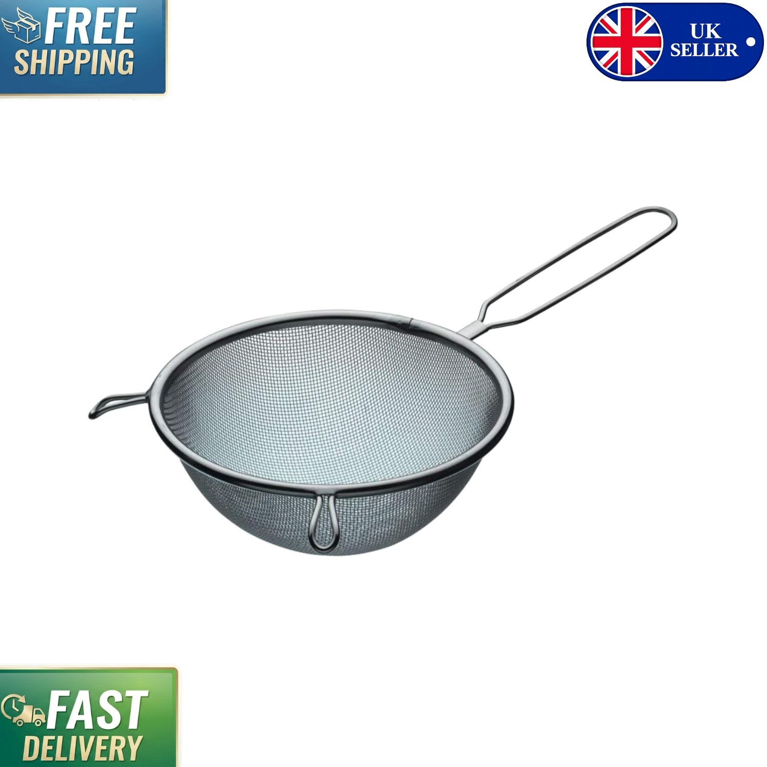 16cm Stainless Steel Round Sieve - Perfect for Straining & Sifting