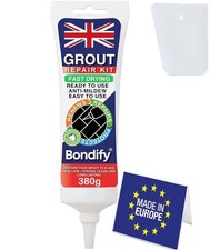 Waterproof White Grout Repair Kit Ready Mixed 380g FAST DRYING EXTRA VOLUME Anti