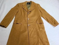 Hart Schaffner & Marx Silver Trumpeter Blazer 100% Cashmere Over Coat Beige