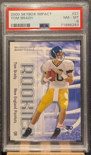 2000 Skybox Impact Tom Brady #27 PSA 8 (New England Patriots)